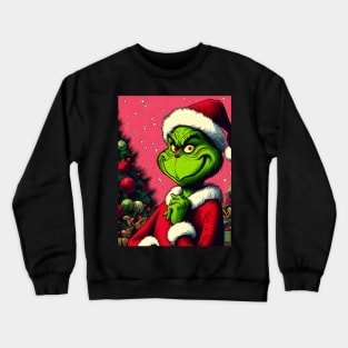 Whimsical Holidays: Grinch-Inspired Artwork and Festive Delights Crewneck Sweatshirt